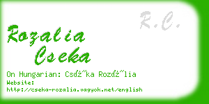 rozalia cseka business card